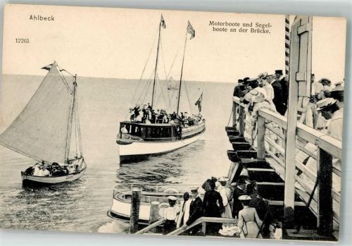 Ahlbeck Motorboote Segelboote Brücke