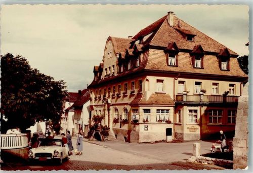 Gößweinstein Gasthaus Scheffel Auto Foto Original aus Archiv eines Ansichtskartenverlages