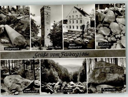 Felsberg Gasthaus Waldrestaurant Denkmal Riesensäule Aussichtsturm Ohly-Turm