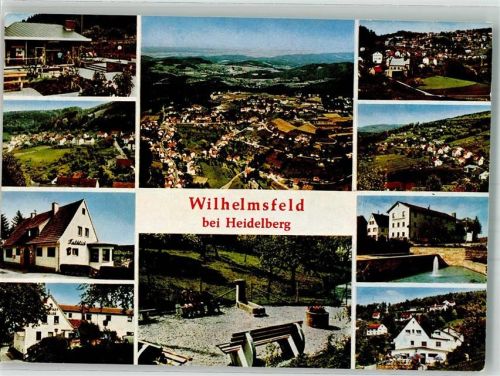 Wilhelmsfeld Fliegeraufnahme des Ortes Pension Talblick Parkanlage Kath. Kirche