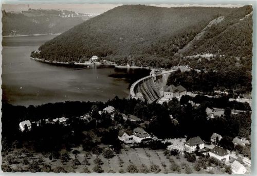 Edersee Talsperre Fliegeraufnahme Foto Original aus Archiv eines Ansichtskartenverlages