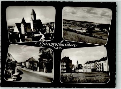 Gunzenhausen Panorama des Ortes mit Stadtkirche St. Marien Fotograf Braun