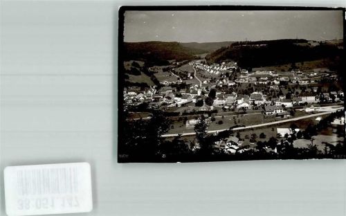 Stühlingen Panorama des Ortes mit Heilig-Kreuz-Kirche Foto Original aus Archiv eines Ansichtskartenverlages Ort handschriftlich