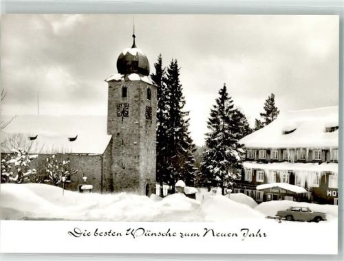 Schluchsee Pfarrkirche St. Nikolaus und Hotel Schiff Neujahr