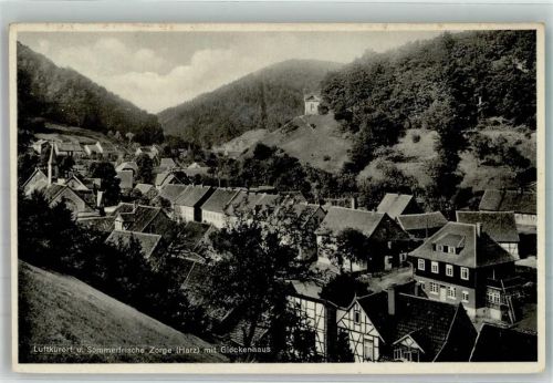 Zorge Panorama des Ortes mit dem Glockenhaus Verlag Thoericht 12778
