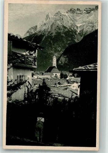 Mittenwald mit Pfarrkirche St. Peter und Paul und Viererspitze