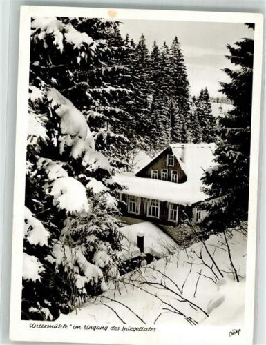 Clausthal-Zellerfeld Gasthaus Untermühle im Spiegeltal Fotograf Heß