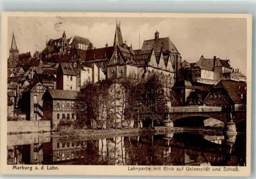 Marburg 1931 Universität Schloss Lahnpartie
