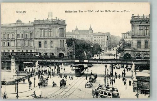 Kreuzberg 1909 Straßenbahn Stadtbahn Hallesches Tor