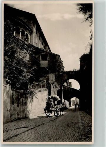 Roma Gasse Via S. Giovanni e Paolo Eselkarren