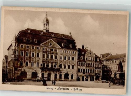 Coburg Marktplatz mit Rathaus