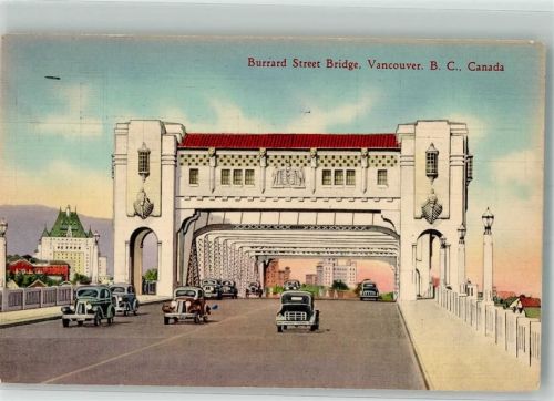 Vancouver 1938 Burrard Street Bridge Auto