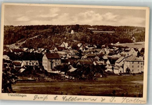 Treuchtlingen 1931 Panorama des Ortes mit Burgruine Obere Veste