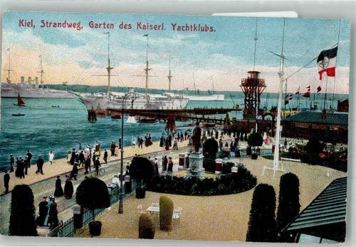 Kiel Strandweg und Garten des Kaiserlichen Jachtclubs Marine WK I