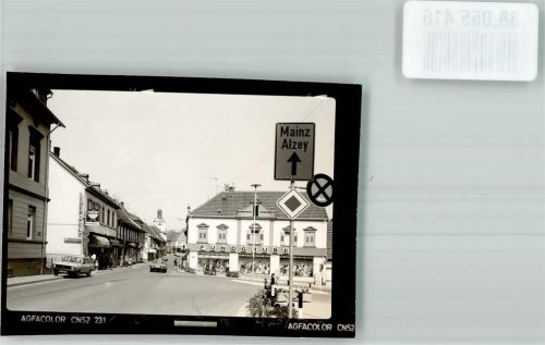 Kirchheimbolanden Hauptstraße Oldtimer Ort handschriftlich Foto Original aus Archiv eines Ansichtskartenverlages