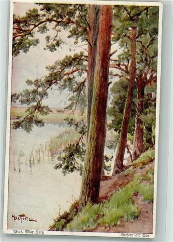 sign. Max Fritz Prof Kiefern am See Wohlgemuth u. Lissner No. 3196