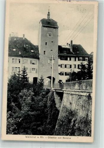 Waldshut 1916 Oberes Stadttor Verlag Stengel & Co. 48707 Zensurstempel
