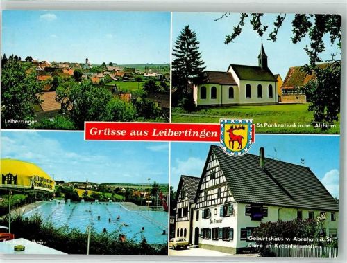 Leibertingen Kirche St. Panktraius Schwimmbad Geburtshaus v. Abraham St. Clara