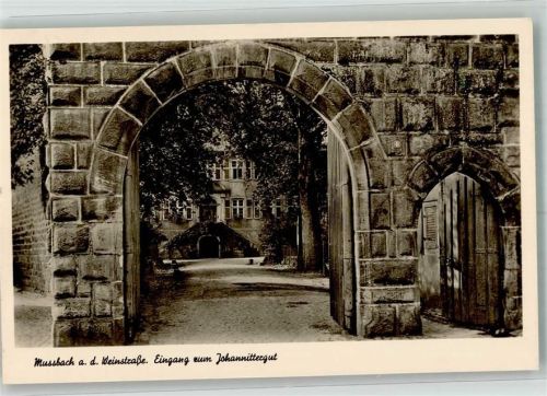 Mußbach Eingang zum Johanittergut Notopfermarke