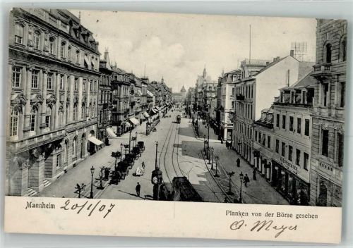 Mannheim 1907 Straßenbahn Planken