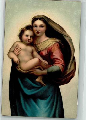 sign. Santi Raffaello Die Sixtinische Madonna Brustbild 29657