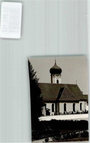 Lautrach Pfarrkirche St. Peter und Paul Foto Original aus Archiv eines Ansichtskartenverlages Ort handschriftlich