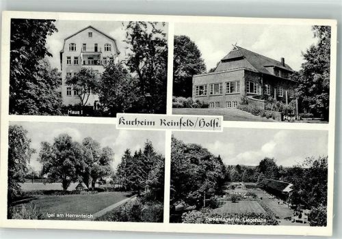 Reinfeld Kurheim Haus I und II Igel am Herrenteich Parkanlagen mit Liegehalle Fotograf Eugen Richter