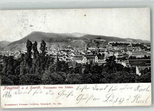 Neustadt 1904 Panorama des Ortes mit der Stiftskirche und der Marienkirche Verlag Hermann Ludewig No. 5074