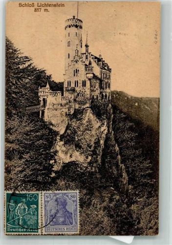 Lichtenstein 1922 Schloss Briefmarke Bildseite