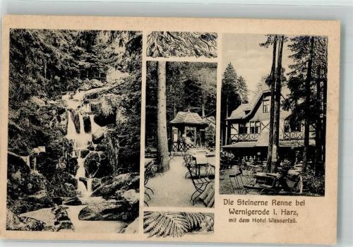 Werningerode Die Steinerne Renne m. Hotel Wasserfall