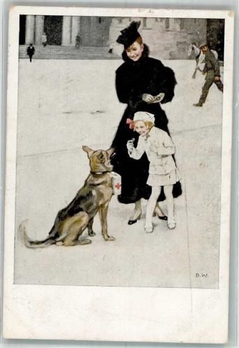 1918 Fürs Rote Kreuz Schäferhund Verlag Albert Langen Nr. 17