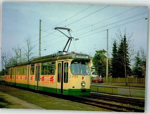 Augsburg Straßenbahn 8-achsiger Gelenktriebwagen Nr. 812