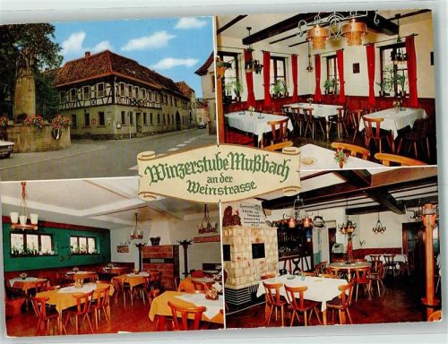 Mußbach Gasthaus Winzerstube Hauptstraße 32 Kriegerdenkmal Fotograf Hans Glogner