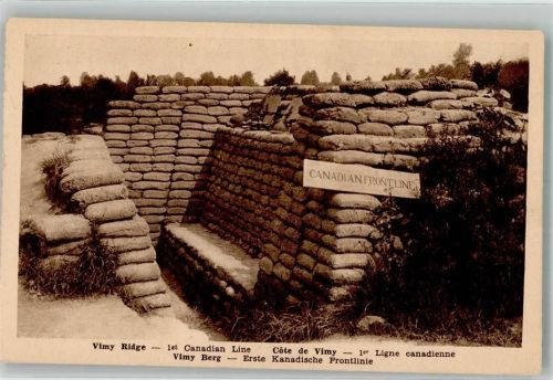 Vimy Erste kanadische Frontlinie WK I