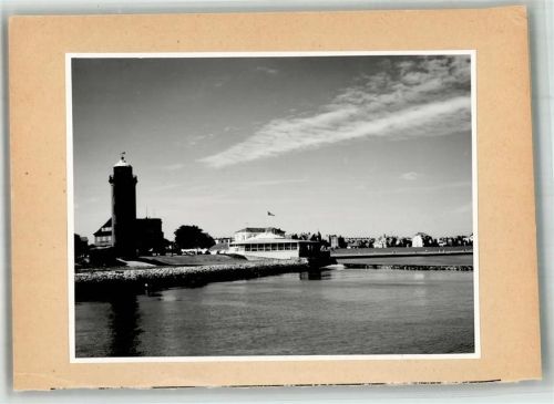 Cuxhaven Foto montiert auf Karton Leuchtturm Seepavillon