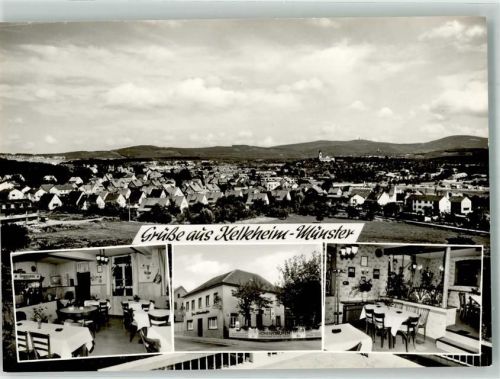 Kelkheim Panorama des Ortes Gasthaus Zum Hohenstaufen im Ortsteil Münster