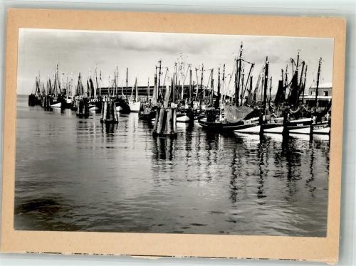 Cuxhaven Foto montiert auf Karton Kutter Alter Hafen