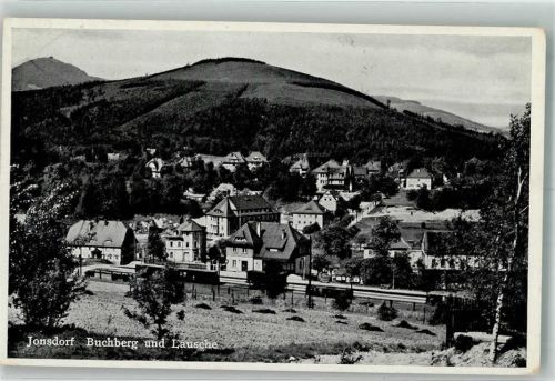 Kurort Jonsdorf 1938 Panorama des Ortes mit Buchberg und Lausche Silseia-Verlag Nr. 4654