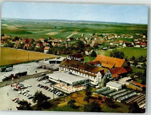 Dornstadt Fliegeraufnahme Hotel Rasthaus Chaussee Tankstelle