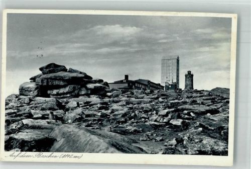 Brocken 1938 Teufelskanzel mit Brockenhotel und Brockenturm Verlag Bornemann Nr. 1206
