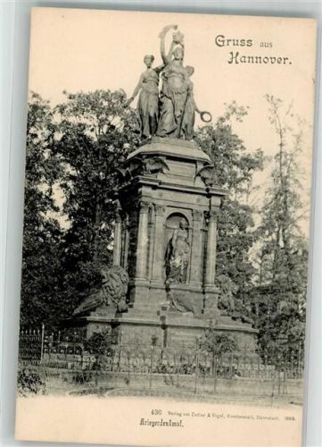 Hannover 1899 Kriegerdenkmal Verlag Zedler & Vogel 436
