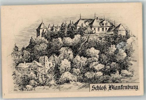 Blankenburg 1916 Schloss sign. Gerlach, M. Feldpost WK I