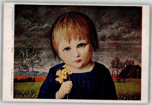 1921 Kind Schlüsselblume B. Kühlen Nr. 6842 Inflationsporto 40 Mark