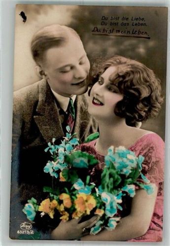 1926 Junger Mann mit seiner Liebsten Poesie / Liebe Nr. 63273/2