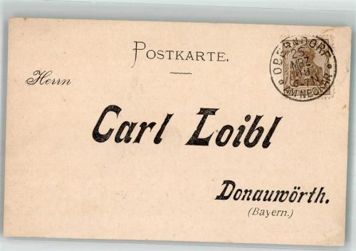 Donauwörth 1909 Handlung C. Loibl Bestellung Malzkaffee