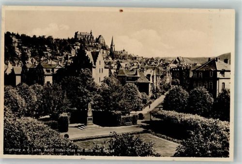 Marburg WK II Denkmal Adolf Hitler Platz Schloss