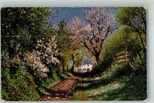sign. Müller-Landeck, Fritz Haus in einer Frühlingslandschaft EMM No. 279