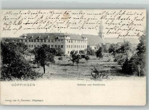 Göppingen 1910 Schloss Stadtkirche