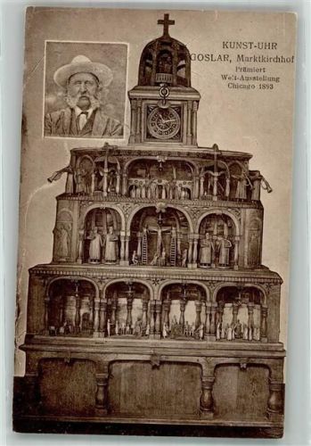 Goslar 1918 Kunst Uhr Marktkirchhof prämier Welt Ausstellung Chicago 1893