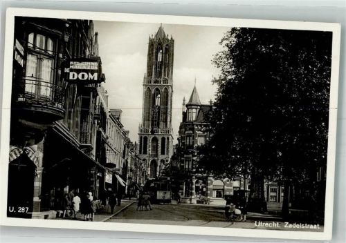 Utrecht Geschäft Kirche Straßenbahn Zadelstraat